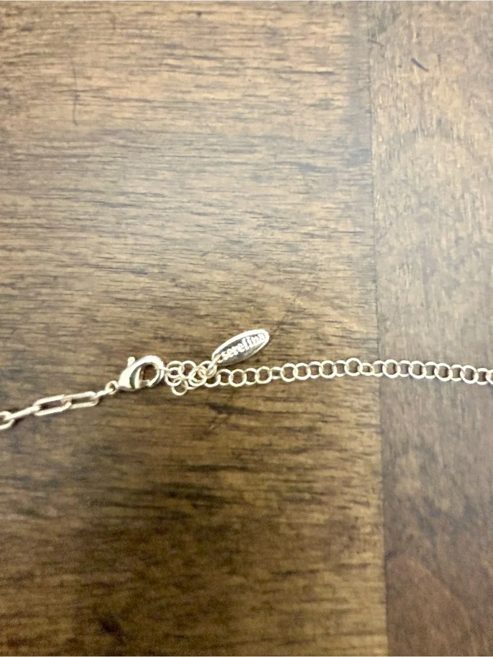 Anthropologie Gold 'Gemini' Script Zodiac Necklace - Picture 3 of 3